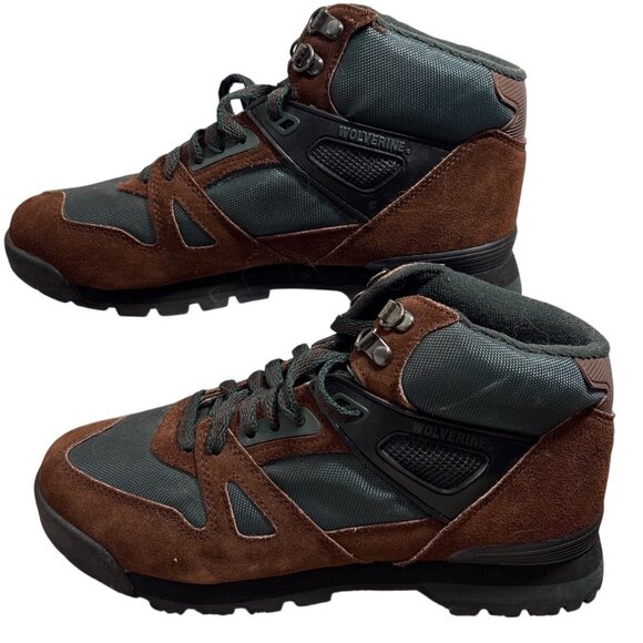 Wolverine Hiking Boots Mens Size 7 Brown & Green Hiking Boots - Picture 1 of 12
